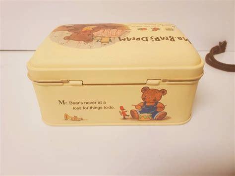 1987 sanrio metal box|Sanrio 1987 Japan Fancy Friends Mr. Bear’s Dream Metal Tin .